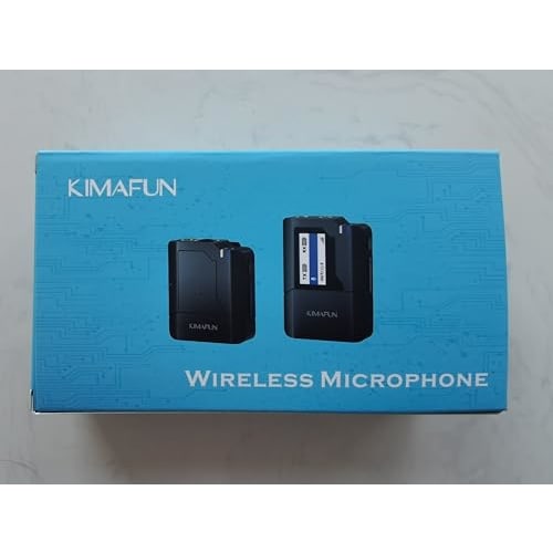 KIMAFUN Wireless Lapel Microphone for iPhone/iPad, Compatible with Two People Simultaneously, Plug & Play, Instant Connection, Noise Reduction, 360 S