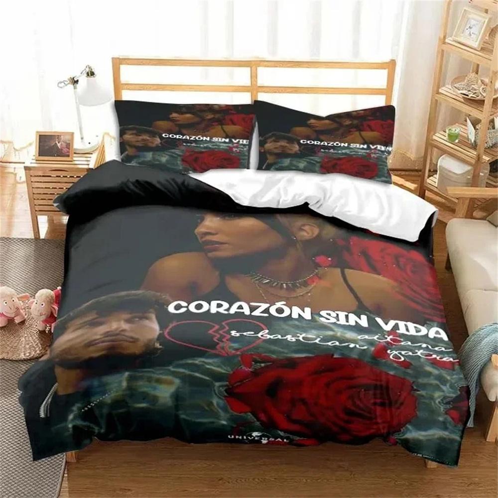 3D Print Spanish Singer A-Aitana Bedding Set,Duvet Cover Bed Set Quilt Cover Pillowcase,King Queen Twin Size Boys Girls Adults
