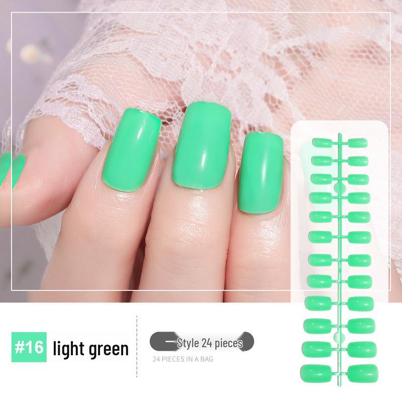 

Однотонные накладные ногти с полным покрытием – 24 шт. квадратные накладные ногти коричневый