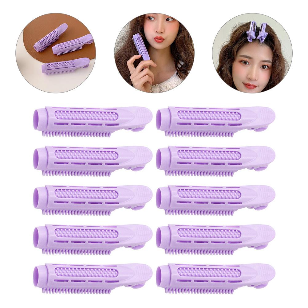 

Зажимы для завивки волос с приданием объема Большие бигуди для прикорневого объема Curly Miss Volumizer Tool Спиральные шпильки фиолетовый