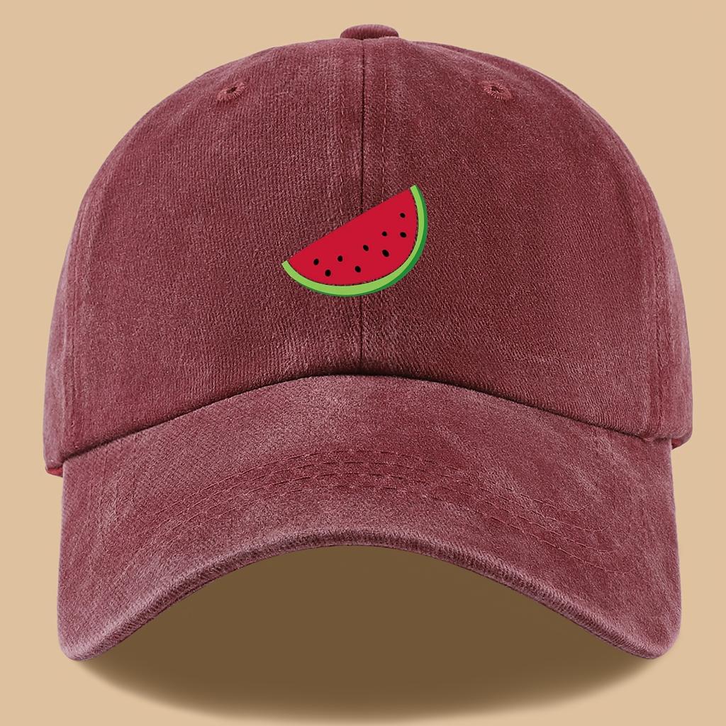 pc Watermelon Print Baseball Cap Adjustable Breathable Comfortable Sun Trucker Hat for Unisex Women Perfect for Holidays