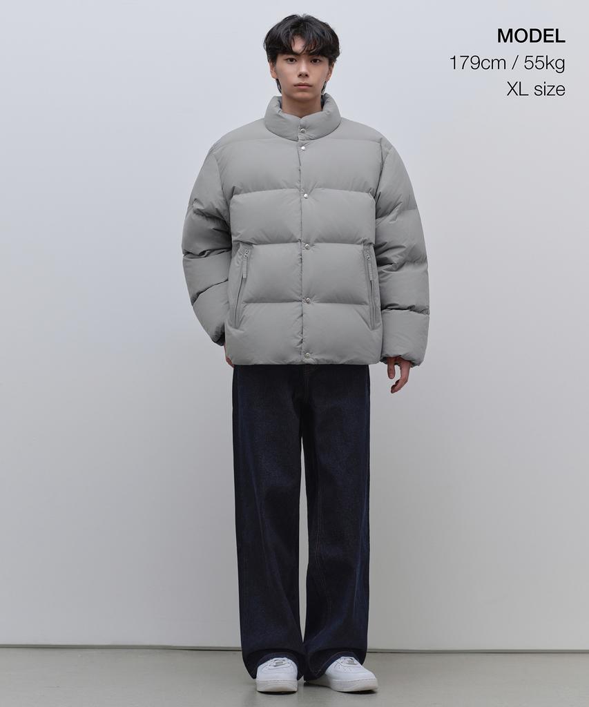 Musinsa Standard Snap Down Short Padded Jacket [Light Grey]