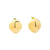 New 18k gold-plated mirror model, retro earrings, simple Doudou glossy earrings, personalized stud earrings, women, Europe and the United States