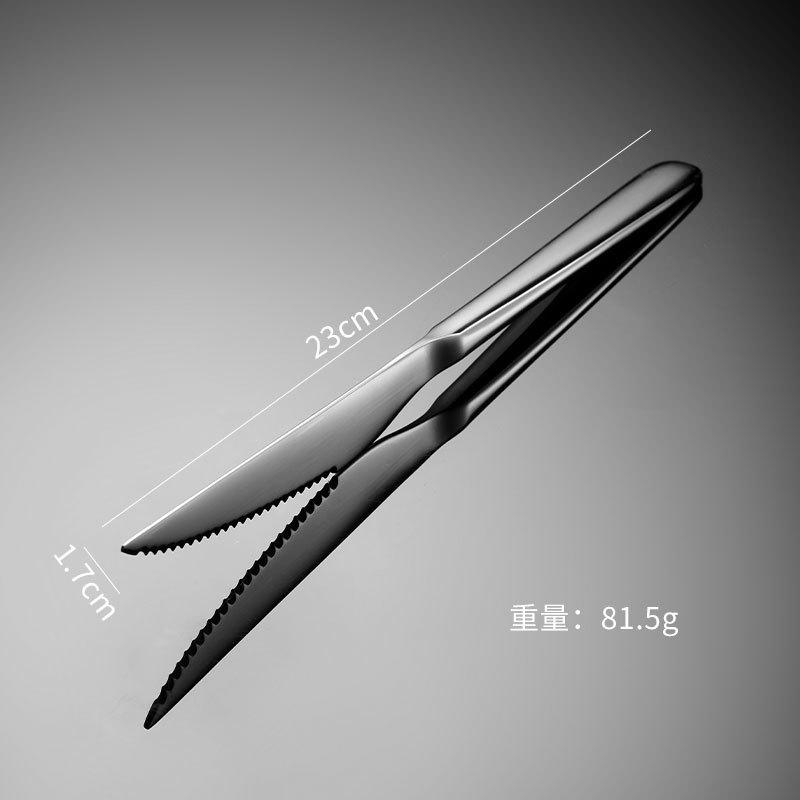 304 stainless steel western food knife fork spoon set hotel supplies tableware heavy full series S338 square handle male