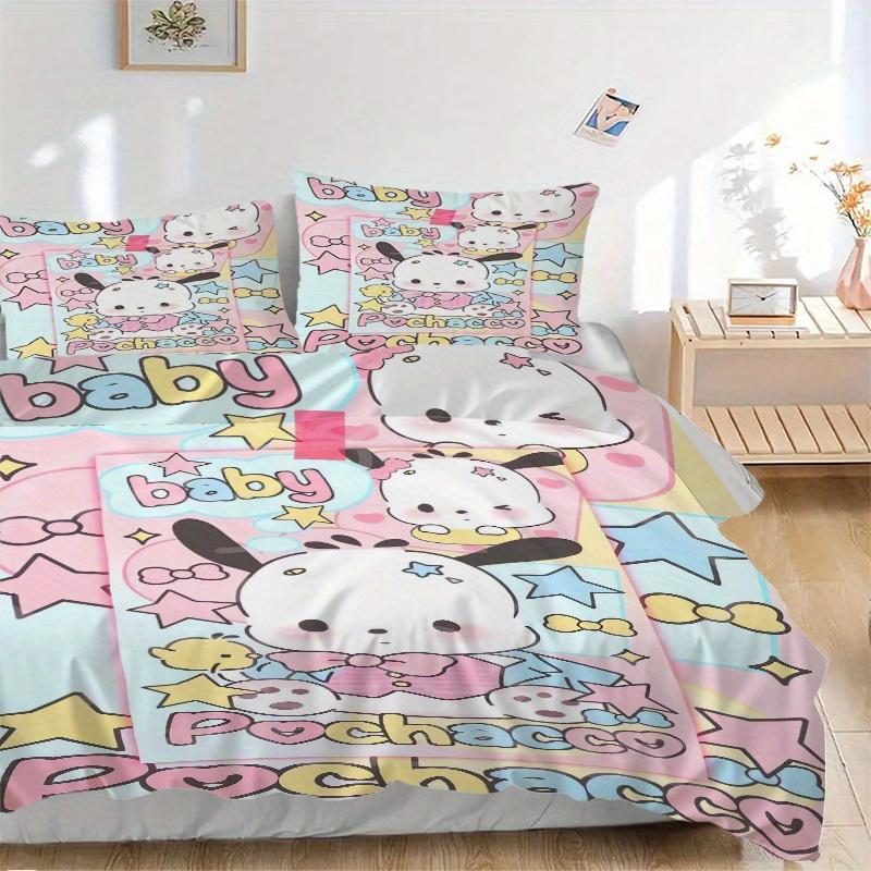 

3pcs Sanrio Baby Pochacco Quilt Cover Set - Soft and Cozy Bedroom, Guest Room and Dorm Decorative Bedding 3-Piece Set 1 Quilt Cover + 2 Pillow Sh 135x200cm