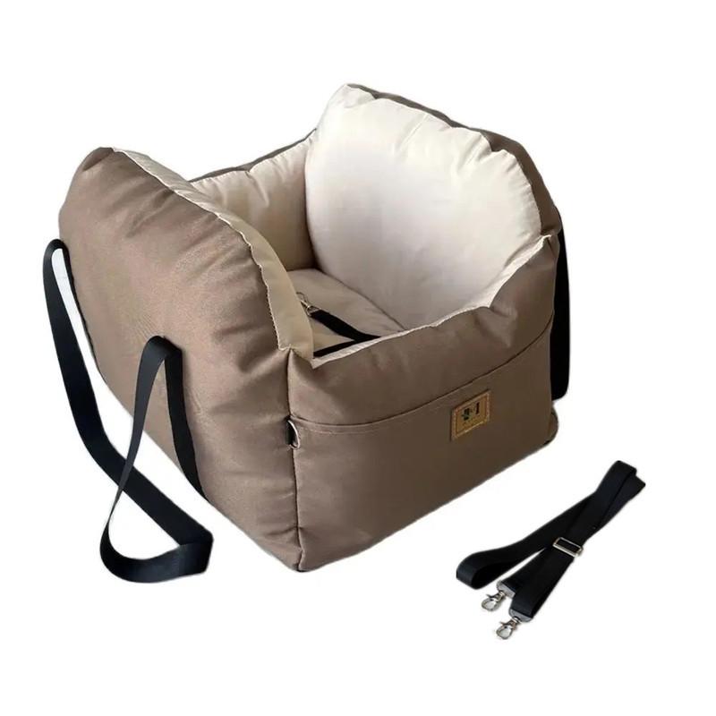 Portable Car Safety Pet Seat: Removable, Washable and Cozy Travel Nest for Dogs and Cats