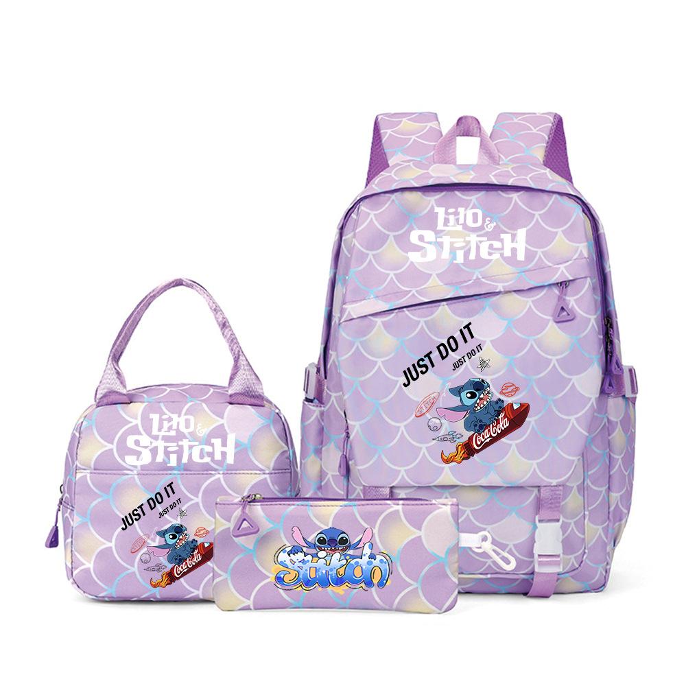 Student Schoolbag Three-Piece Set Middle School Schoolbag Backpack Large Capacity High School Backpack Three piece set