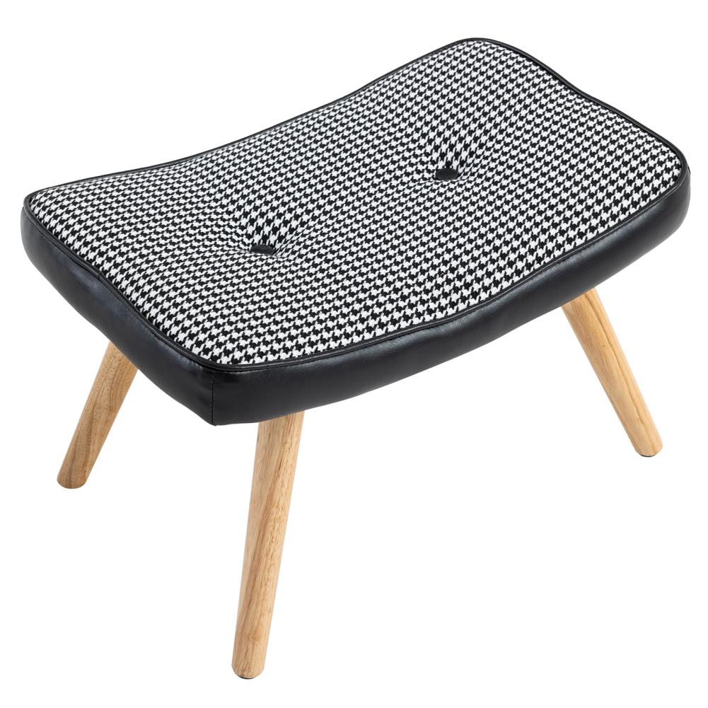 

Американская современная деревянная ступенька пуфик подставка для ног деревянные ножки квадратная подушка табурет для ног с подкладкой Anri-Slip для гостиной прихожей офиса чёрный