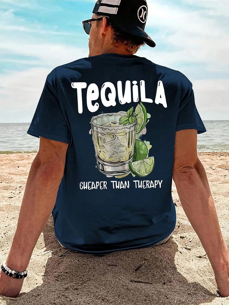 Men's Fashionable Printed Loose Short Sleeve T-Shirt Exquisite Design Essential for Summer Easy To Match Showcase Your Style