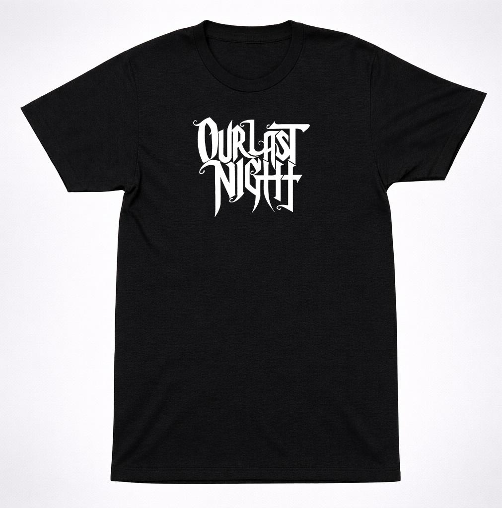 Our Last Night Logo T-Shirt Minimal Post Hardcore Metalcore Band Black Tee S разноцветный