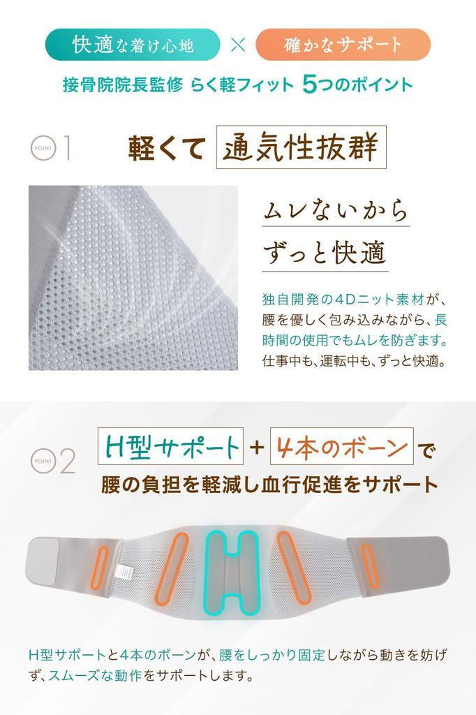 Mirai no Karada Chiropractic Clinic Director-Supervised Lumbar Support Belt, Lightweight, Corset, Comfortable Fit, Won't Show Through Clothing, for Me