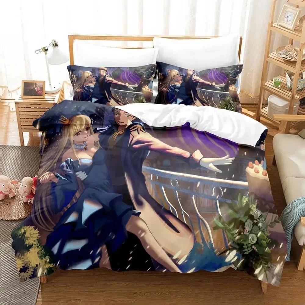 New Marin Kitagawa Bedding Set Single Twin Full Queen King Size Bed Set Adult Kid Bedroom Duvet Cover Sets 3D Print Anime Bed