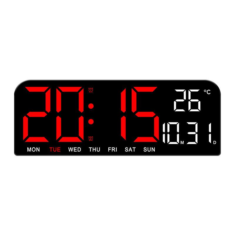 1 Set Digital Wall Clock Large Led Digital Wall Hang And Display Stand Clock With Timer & Countdown For Students красный