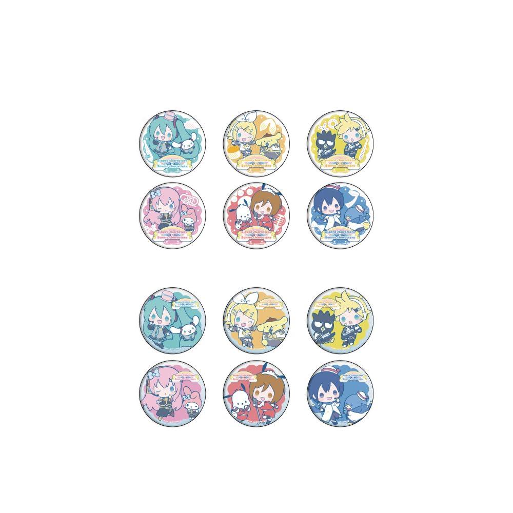 Piapro Characters x Sanrio Characters 02 [Collaboration Illustration] Trading Badges [Rare Included] Set of 7 Boxes