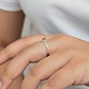Pink Tourmaline Round Stacking Ring for Women, 925 Sterling Silver, Minimalist Tiny Ring, Everyday Wear Ring