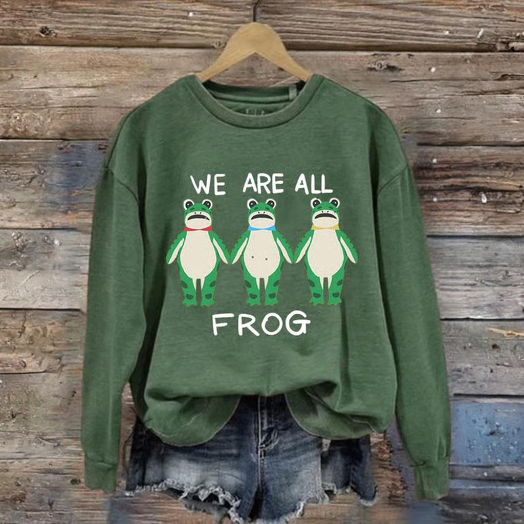 Women's Fashion Daily Versatile Casual Sweatshirts Long Sleeve Round Neck Top Sweatshirts