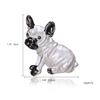 Rinhoo Cute Small Dog Brooch for Women Kids Enamel Rhinestone Cartoon Animal Badge Dog Pet Brooch Pins Coat Dress Jewelry Gift