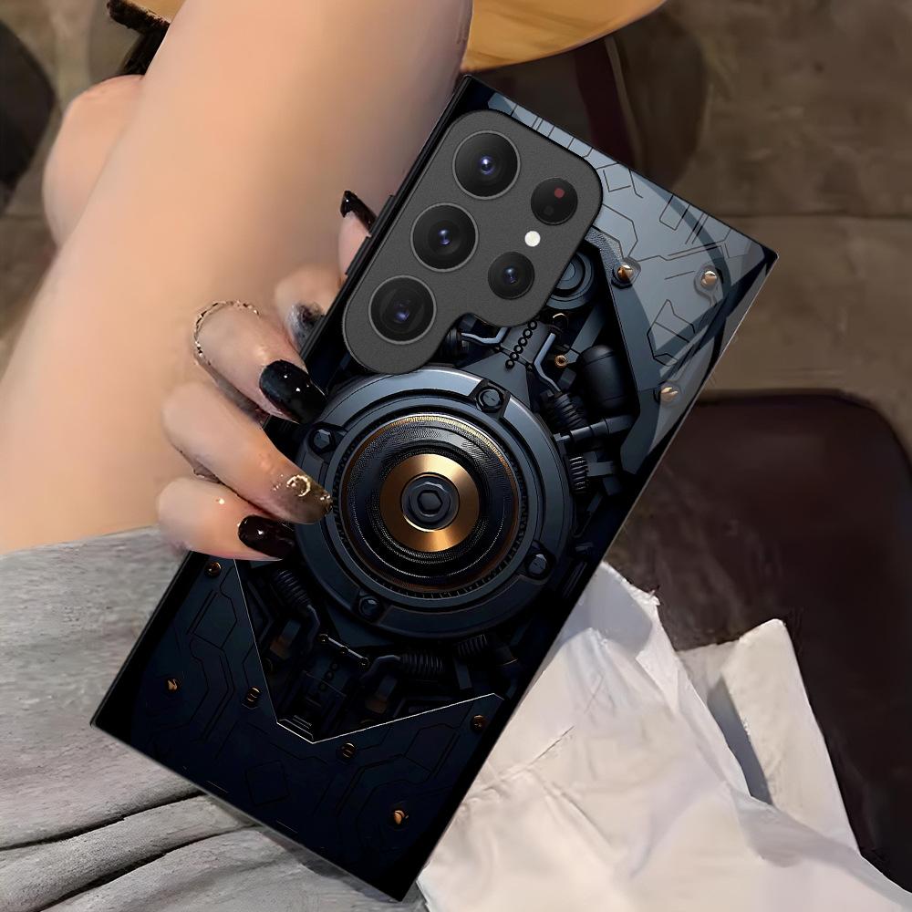 Tide Cool Boys Suitable for Samsung A35 Glass Phone Case S25Ultra Mechanical Device Case S21Plus Hard