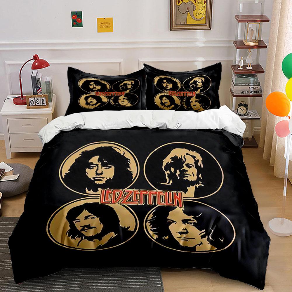 Band Silhouette Design Print Bedding Duvet Cover Set Duvet Cover Pillowcases (1*Duvet Cover 2*Pillowcases, without duvet insert)