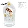 Holy Family Christmas Decor Religious Figurine Resin Sculpture of Mary Joseph & Tabletop Figurine Baby Jesus Hand-Painted Christian for Home,