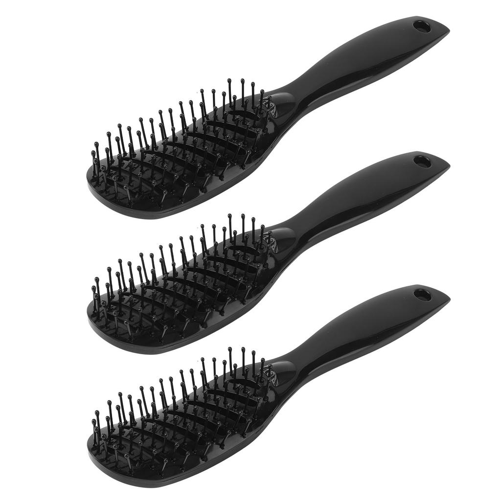 3pcs Man Detangling Shaping Hair Brush 9 Rows Curved Removable Hairbrush Comb Hair Styling Tool for Blow Drying
