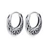 Pendientes de Aro Pequeños Huggie, Pendientes de Aro Gruesos Vikingos, Pendientes de Aro para Hombre, Acero Inoxidable Forma Redonda Círculo Joyería Retro para Hombre