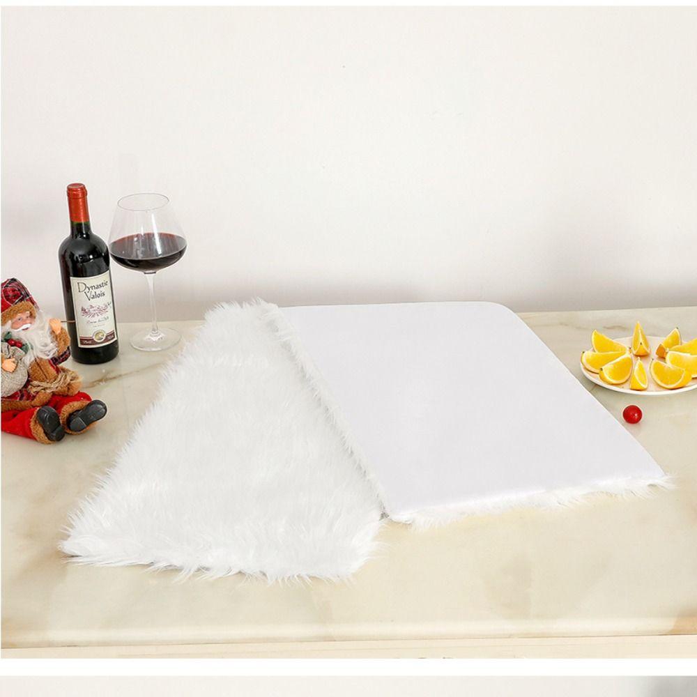 Soft Shaggy Faux Fur Table Runner 183x37cm Christmas Table Runner Cabinet