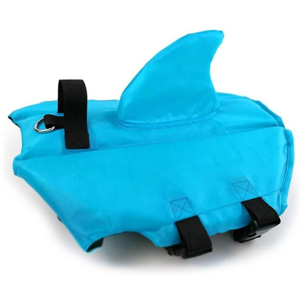 Hai-Rettungsweste für Hunde, reflektierende Hundeschwimmweste für Schwimmboote und Pools, Sicherheitsbadeanzug mit hoher Schwimmfähigkeit, verstellbarer Rettungsring für Haustiere