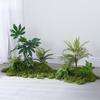 Luxury Faux Green Plant and Flower Decor - Indoor Moss and Grass Clusters for Elegant Landscaping.
