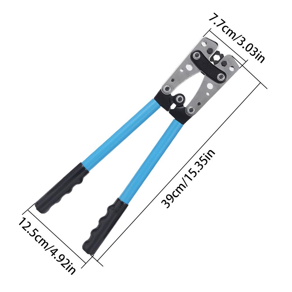 HX-50B Crimping Plier 6-50mm AWG 1-10 Cat Auto Copper Ring Bare Cable Battery Terminals Lug Crimping Tool Cable Terminal Plier