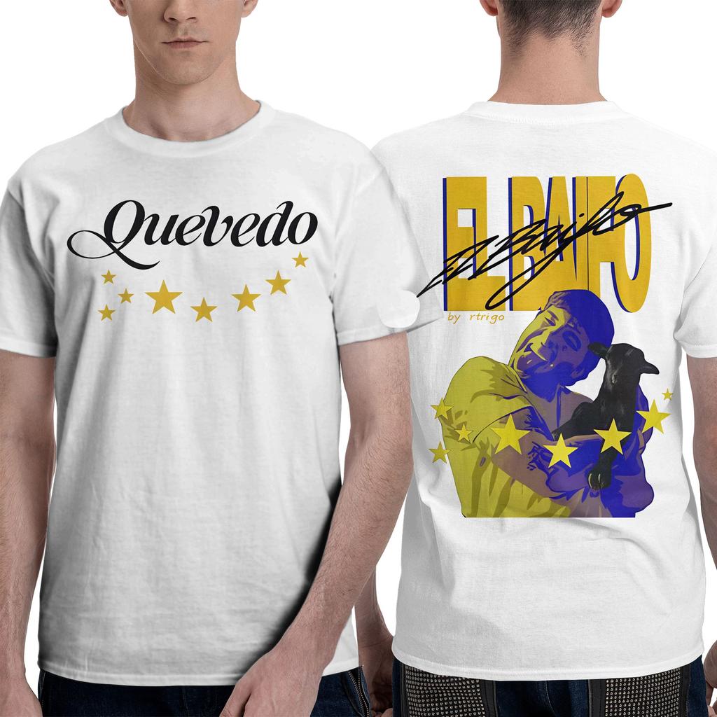 QUEVEDO EL BAIFO 2026 T Shirt Hip Hop TShirts Short Sleeve Y2K Retro Tops Summer 100 Cotton Comfortable Plus Size Clothing