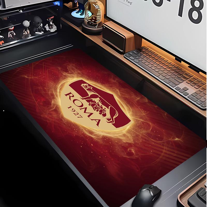 AS Roma Football Pattern Mouse Pad Non?Slip Rubber Base Gaming Mousepad For Desk Office Home