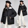 Women's New Faux Lambswool Lapel Windproof Lightweight Thickened Fluffy Warm Loose High-quality Fabric Casual Sports Cotton Jacket