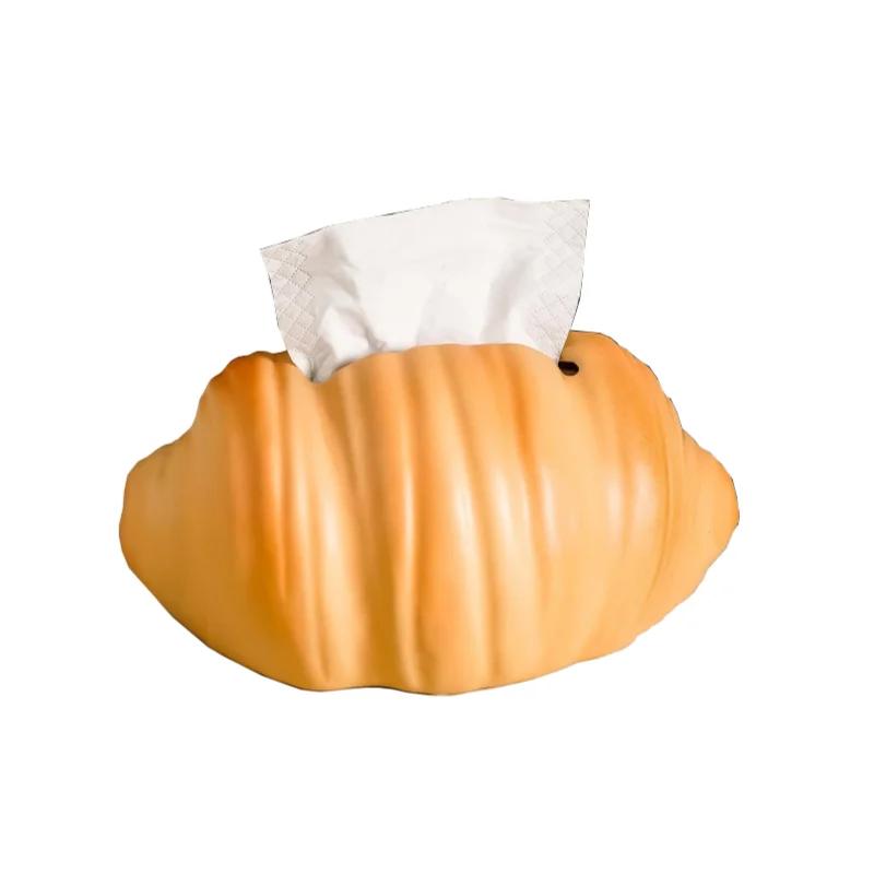 Ceramic Tissue Box Cartoon Horn Bag Croissant Napkin Holder Paper Towel Holder Living Room Organizer Home Decoraction Luxury