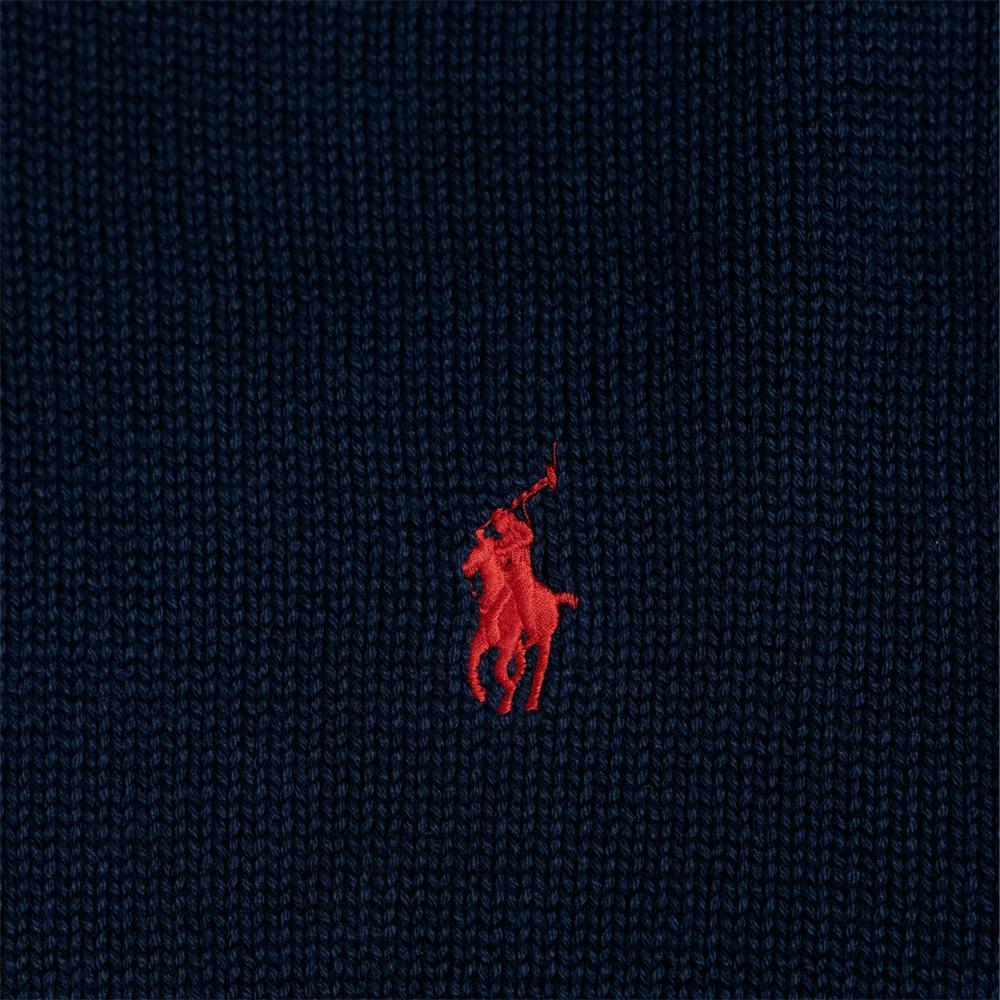 Polo Ralph Lauren Solid Color Small Pony Embroidered High Neck Long Sleeve Knit Sweater Men sweater Navy-Blue 710857915-002