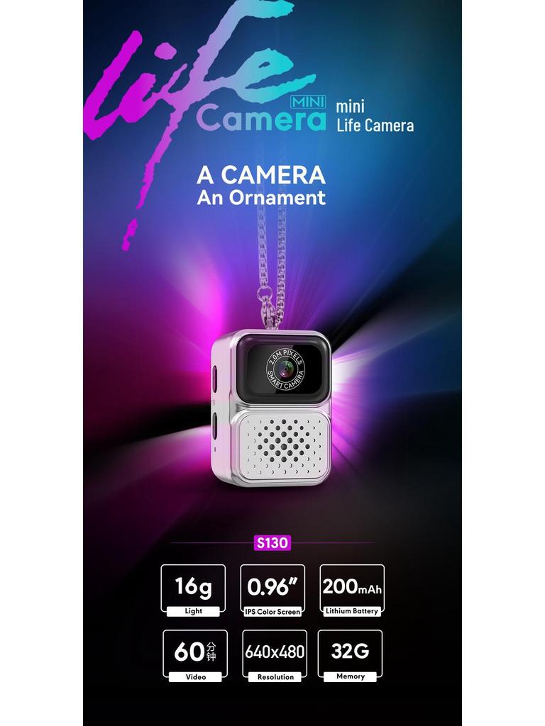 Trendy High-Definition Mini Camera Necklace for Students and Travelers