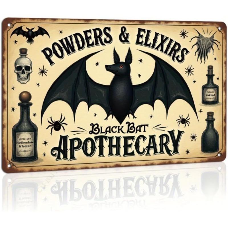 Halloween Metal Wall Sign Spooky Decor 20x30cm