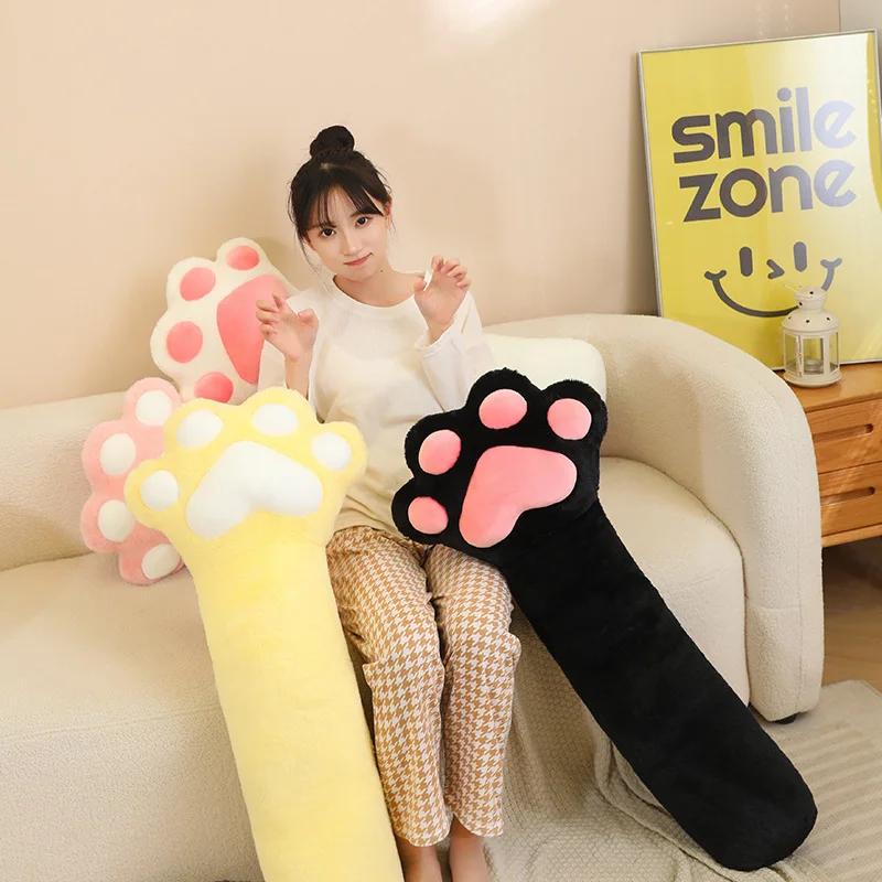 80cm Kawaii Riesen-Plüschbär-Pfotenmatte Niedliches Tierbär-Katzen-Fußkissen Herz-Plüschkissen Gefülltes Weiches Spielzeug für Heimdekoration Geschenke