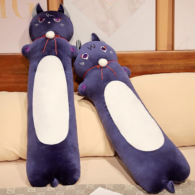 Cat Plush Body Pillow Cute Wander Cat Stuffed Toy Decorative Long Body Pillow Sleeping Back Cushion Anime Gifts