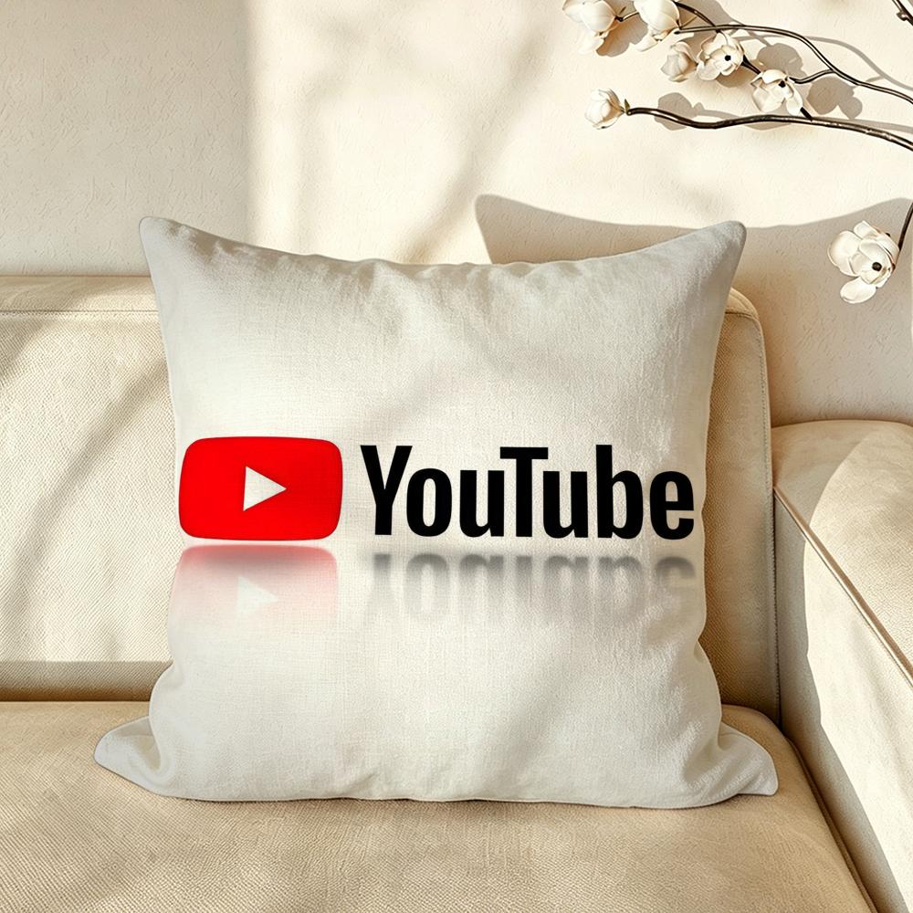 Platform YYouTube Cushion Cover Pillow Case Antidustmite Pillowcase Silky Short Plush Sofa Cushion Cover hot