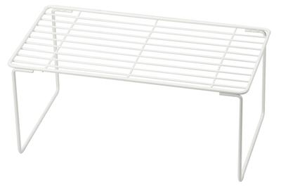 Pearl Metal Stackable Shelf, 37.5cm (W) X 20.5cm (D) X 16.5cm (H), White, Smart Choice HB-6199