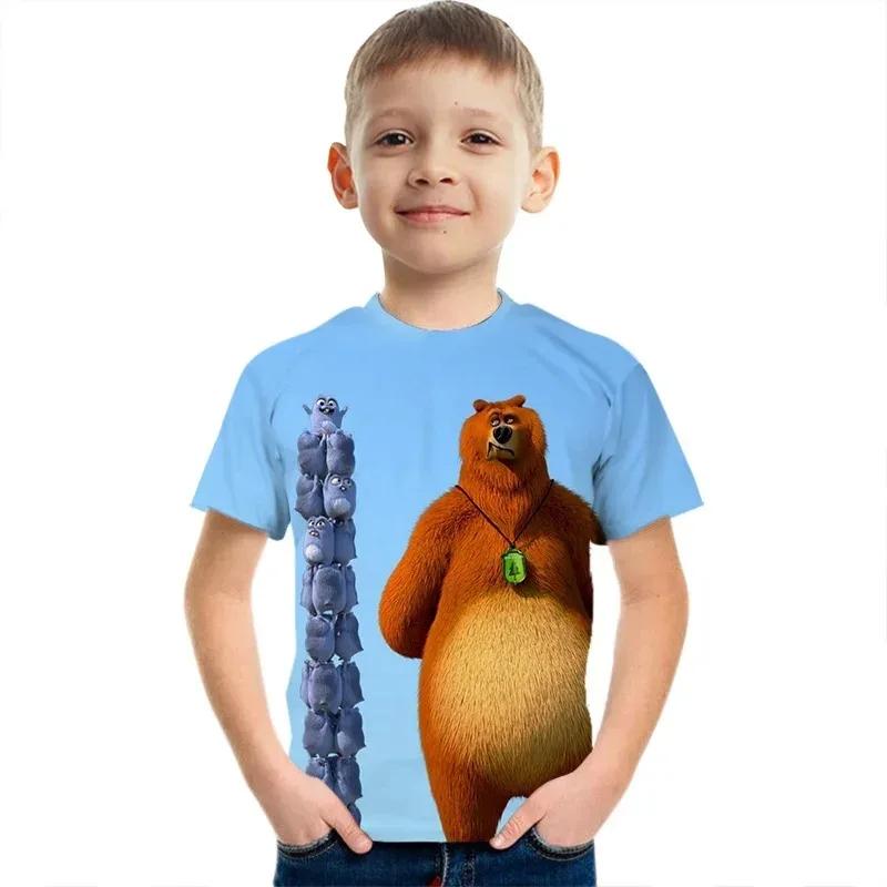 Sunlight Grizzy Bear 3d Print T Shirts Summer Funny Clothes Top Baby Boys Girl Teen Christmas Lemmings Tshirt Camisetas Tops
