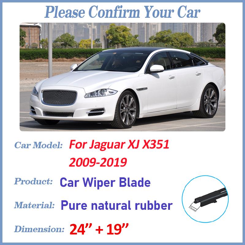 Car Front Wiper Blades For Jaguar XJ X351 Body Kit 2009- Durable Noise Reduction Windshield Wipers Blades Strip Accessories