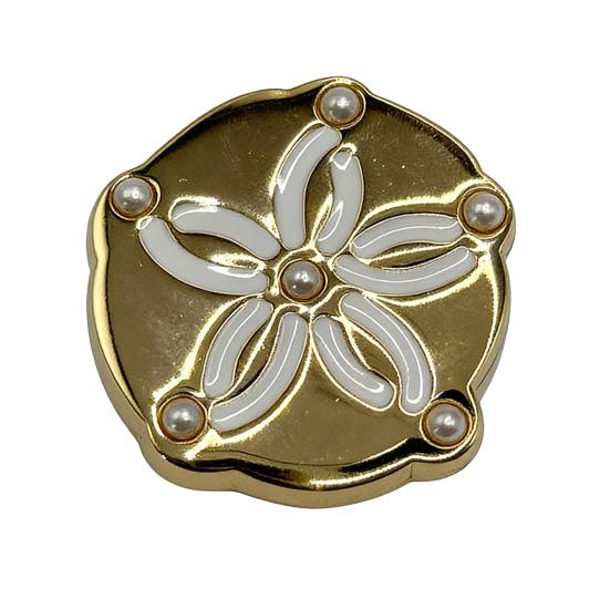 Gold-Toned Shell Shoe Charm, Ocean Themed Summer Shoe Decoration, Seashell Starfish Shoe Charm for Clogs Women Girls Beach Vacation Accessories