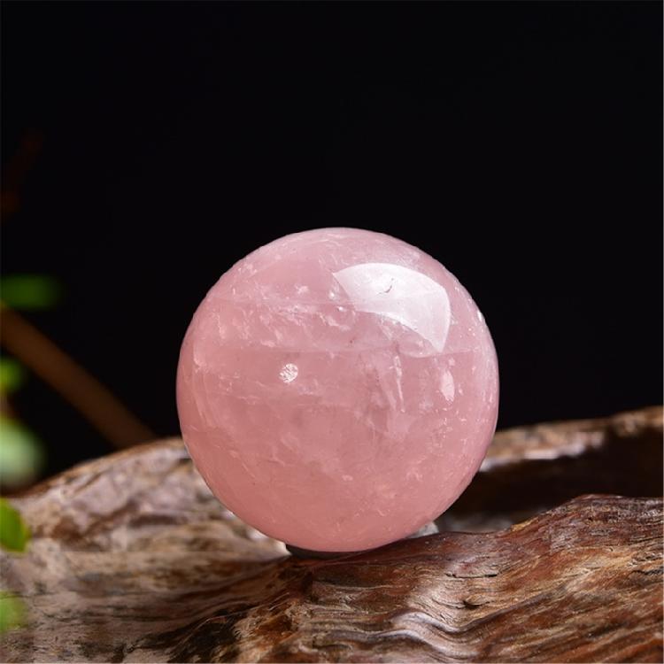 Delicate 4cm Rose Quartzs Crystal Sphere Small Crystal Ball for Bedroom Office Desktop Decors To Promote Tranquilities