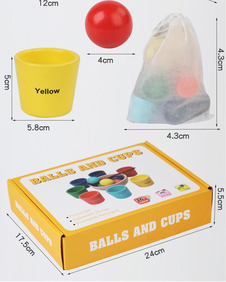 Montessori Wooden Color Sorting & Counting Game for Early Childhood Education