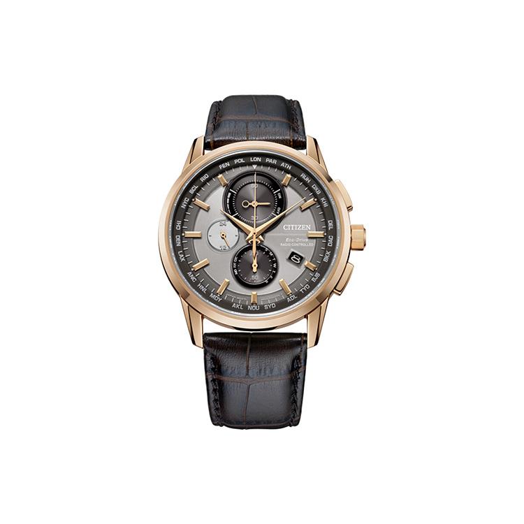 CITIZEN Ecology Drive Collection Light Powered Quartz Movement Cow Leather Strap Watch Men s Watches AT8113-12H Black Strap