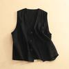 Vest for Women Versatile Sleeveless Lined Vest Casual Retro Loose Sleeveless Blazer Vest Top