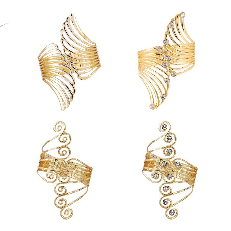 Spring Wings Metal Hollow Bangle - Creative Cross Design Jewelry Bracelet