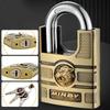 High Quality Padlock with Key, Classic Style Solid Dormitory Door Lock, Anti-theft Warehouse Iron Big  Cabinet Outdoor
